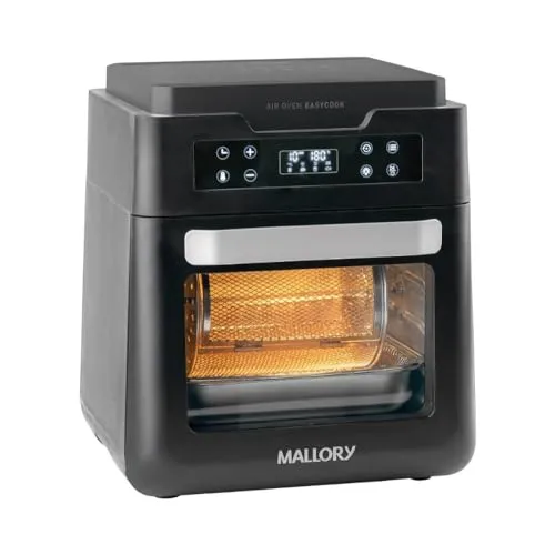 Fritadeira Air Oven Easycook Mallory 1500W 12 LITROS, Painel de LED, Visor de Vidro e Luz Interna, Multi função -200V