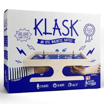 Galápagos, Klask, Jogo de Tabuleiro Competitivo, 2 jogadores, 15min