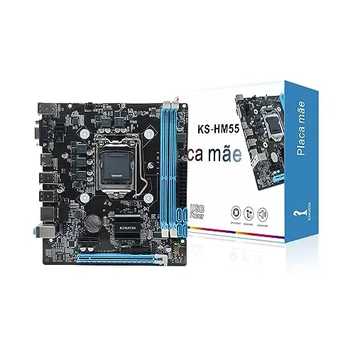 Placa Mãe Lga1156 Chipset Intel Hm55 Ddr3 Séries I3/i5/i7,4 portas SATA 2.0, Ddr3 Usb 2.0 16gb