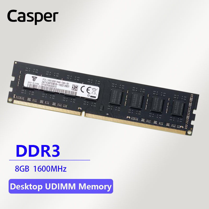 [R$82 MOEDAS /R$20 CADA] 4X Memória Ram DDR3 Casper 8GB 1600Mhz