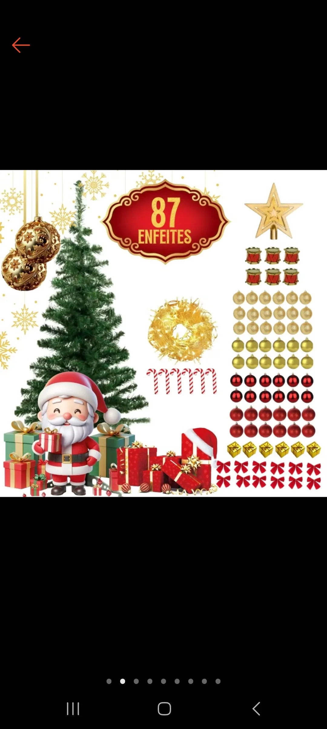 Arvore De Natal Pinheiro 120cm Decorada + 87Enfeites E Pisca Pisca Completa Linha Premium