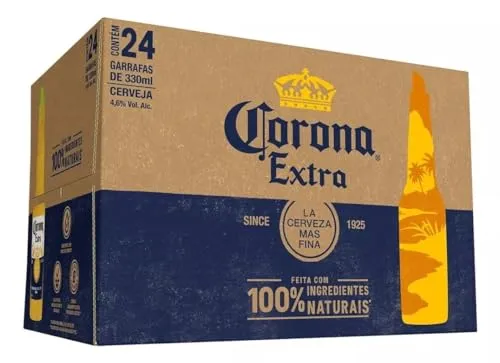 Pack Cerveja Corona Extra Long Neck 330ml - 24 unidades