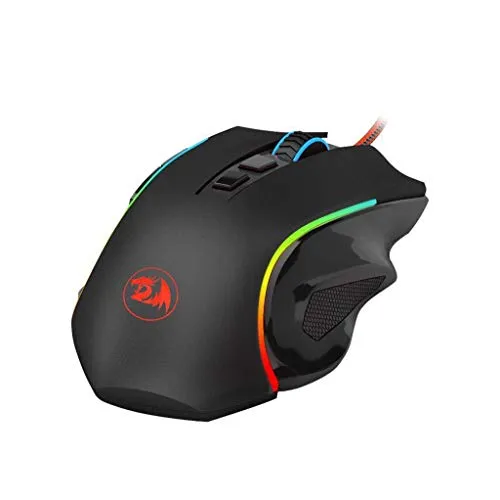 Redragon MOUSE GAMER GRIFFIN PRETO COM LED RGB - M607, UNICO