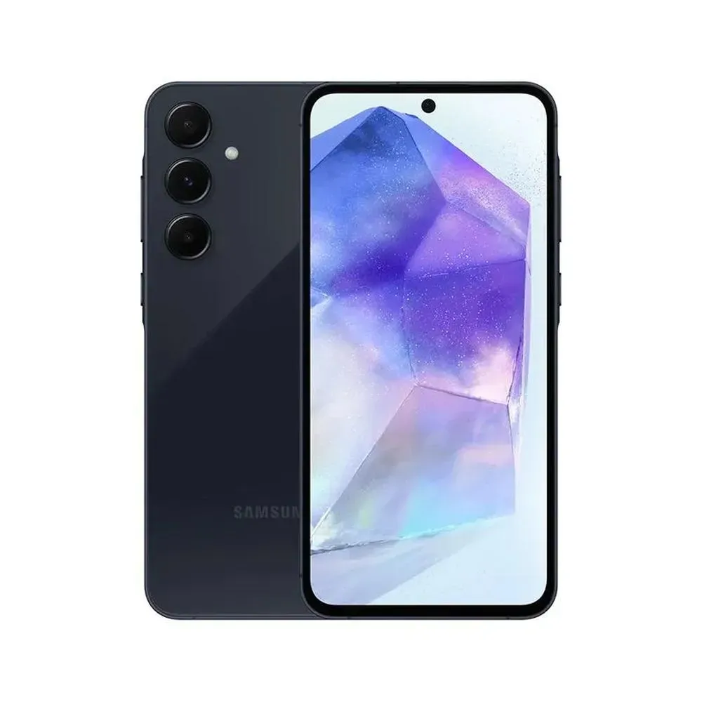 Smartphone Samsung Galaxy A55 128GB - Azul Escuro, 5G, Câmera Tripla 50MP + Selfie 32MP, RAM 8GB, Tela 6.6"