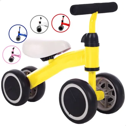 (Com Cashback R$ 65,47) Bicicleta Infantil De Equilíbrio Sem Pedal Balanço 4 Rodas