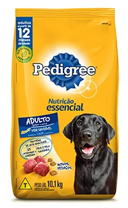 (Missão/Amazon)PEDIGREE Ração Nutrição Essencial Carne Para Cães Adultos 10.1kg