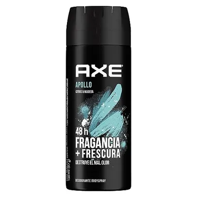 [Leve + por Menos R$6,70]AXE Antitranspirante Aerosol Apollo Proteção + Perfume Vetiver E Mandarina 150 Ml (89G)