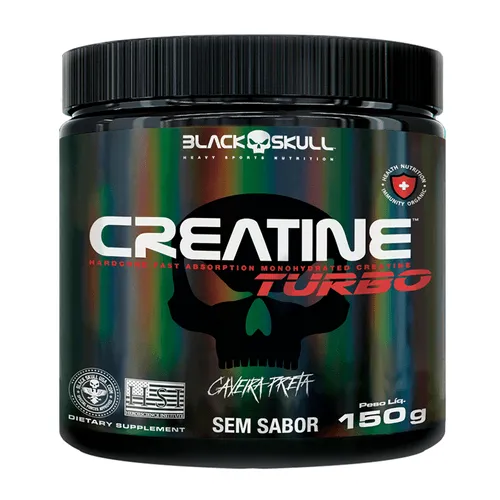 Creatina em Pó Black Skull Creatine Turbo Sem Sabor 150g