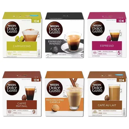 [LV03PG02][R$ 12 cada] Café em Cápsulas Dolce Gusto Vários Sabores - 10 unidades