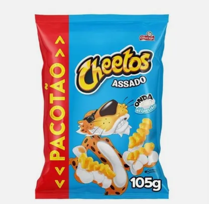 (Com cashback R$ 14,23) 2x Salgadinho Cheetos Onda Requeijão Elma Chips 105g