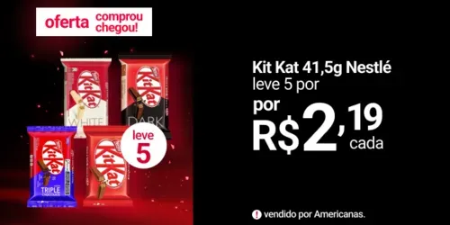 [Leve 5/ Super Cashback R$10.4] KitKat diversos sabores