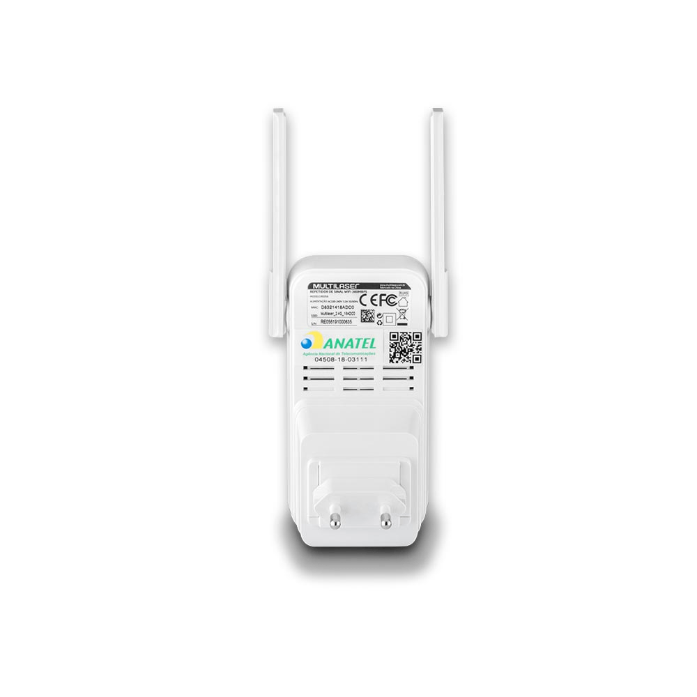 Repetidor c/ 2 Antenas Externas 300Mbps Branco Multilaser