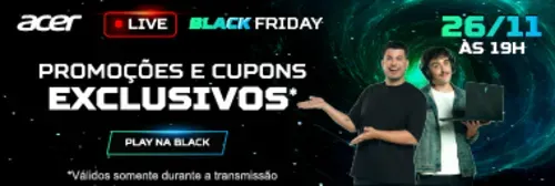 [Com Cashback do Pelando de 15%] Live da Acer - Com Descontos Sensacionais - às 19 horas - Com Spoiler