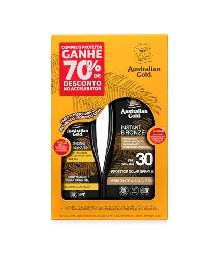 Promopack: Protetor FPS 30 237ml + Acerador 125ml (70%) Australian Gold