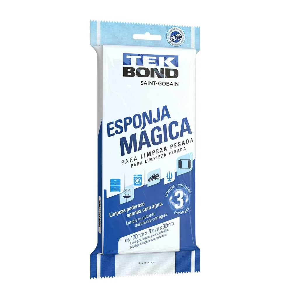 Esponja mágica - 3 unidades - tekbond