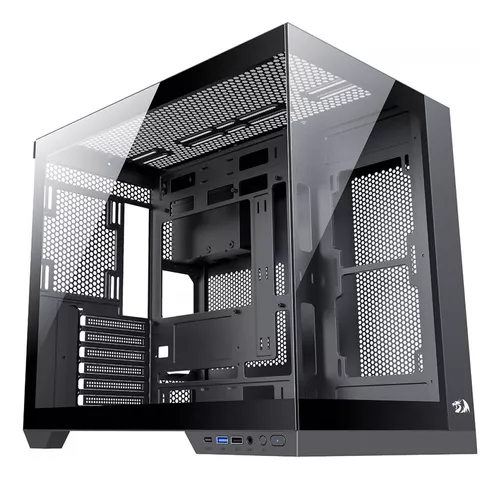 Gabinete Gamer Redragon Wideload Pro Ca-604b-Pro Preto Mid Tower Vidro ATX