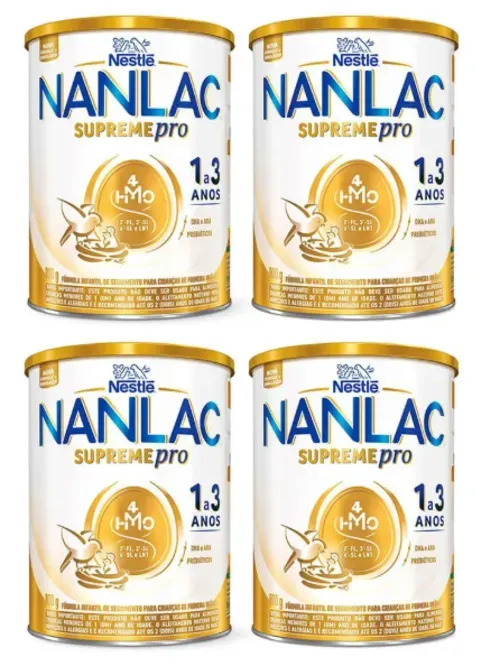 Kit 4 Fórmula Infantil Nanlac Supreme Pro 800g