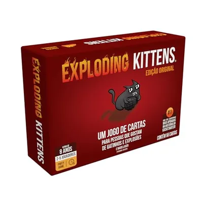 Exploding Kittens - Jogo de Cartas para Amigos, 2 a 5 jogadores, 15 minutos por partida