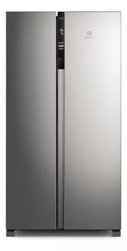 [MELI+/CC MP/R$ 3649 COM CASHBACK ELECTROLUX] Geladeira Electrolux Frost Free Inverter 435L Efficient com AutoSense Side by Side cor Inox Look (IS4S)