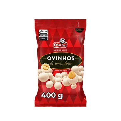 [REGIONAL] [LEVE 4 PAGUE 2 = R$ 41] Ovinhos de Amendoim Elma Chips Pacote 400g Embalagem Econômica