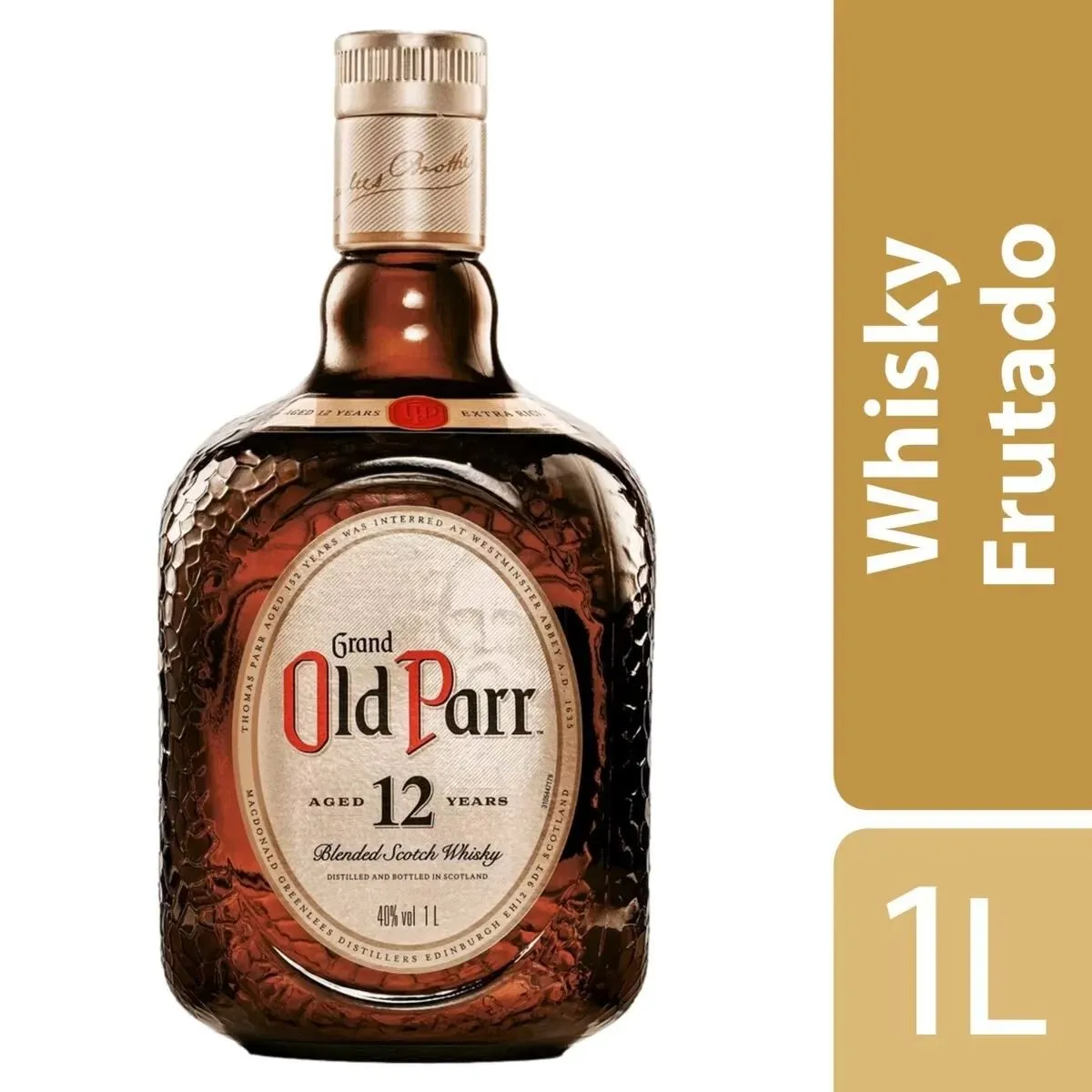 Whisky Escocês Blended Grand Old Parr Garrafa 1l