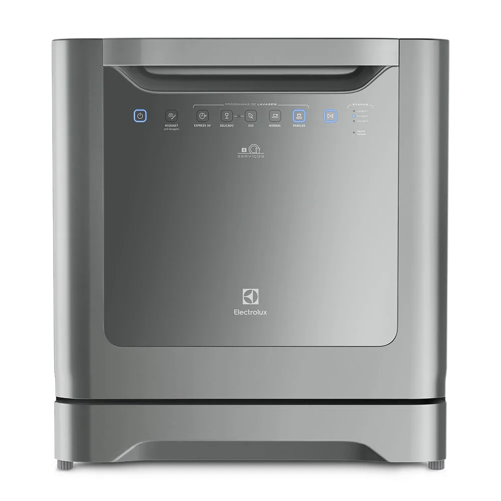 Lava-Louças Electrolux 8 Serviços Inox Compacta com Programa Eco (LE08S) 127V ou 220V