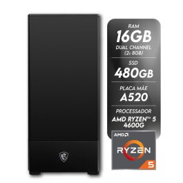 Computador Gamer AMD Ryzen 5 4600G 16GB (2x8GB) SSD 480GB Radeon Vega 7 CertoX Stream