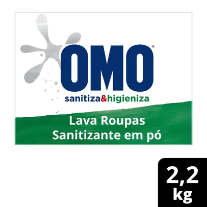 Lava-Roupas Pó Omo Lavagem Perfeita Sanitiza & Higieniza Caixa 2,2kg Tamanho Família