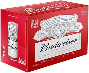 (REC) Pack Cerveja Budweiser American Lager Sleek 350ML - 12 Unidades