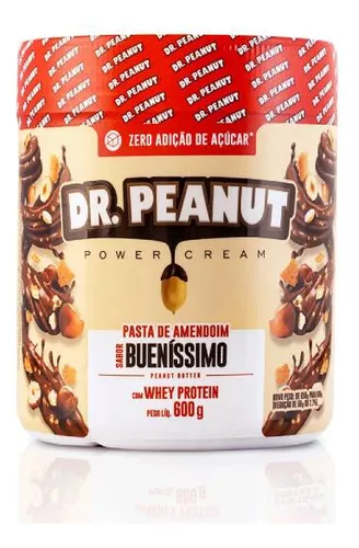 Pasta de Amendoim Dr. Peanut sabor bueníssimo/Avelã x 600g