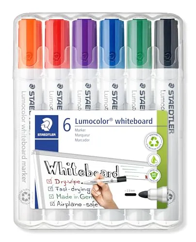 Marcador de Quadro Branco Staedtler 6 Cores