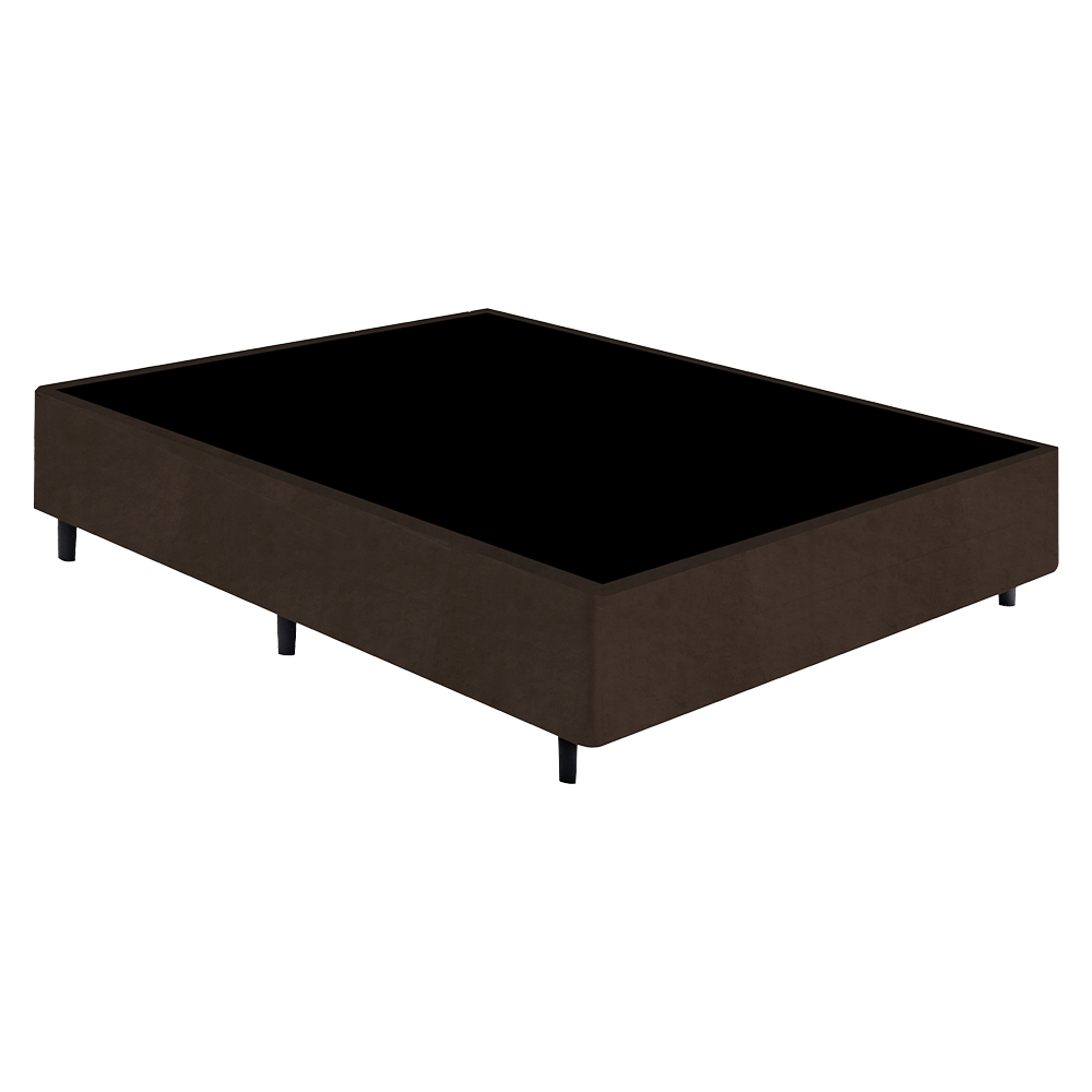 Base Cama Box Gazin Casal Sommier Suede Liso 138X188