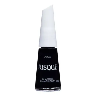 Risqué Esmalte Cremoso Preto Eu Sou Esse Glamour Todo 8Ml