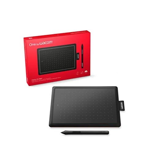 (Missão R$150,79)Wacom One CTL472 - Mesa Digitalizadora, Preto / Vermelho