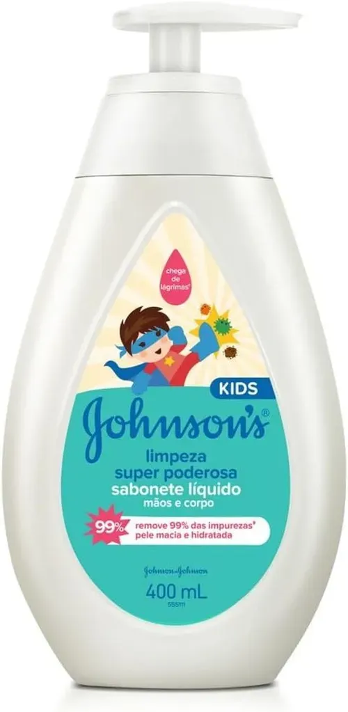 [ REGIONAL | 70% OFF na 2ª Unidade - R$ 8,87 CADA ] Sabonete Líquido Limpeza Super Poderosa Mãos e Corpo Johnson Baby 400 ml