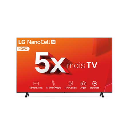 Smart TV LG NanoCell AI NANO80 4K de 70 polegadas 70NANO80