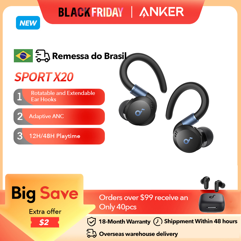 [Do Brasil] Fone de ouvido Anker Sport X20