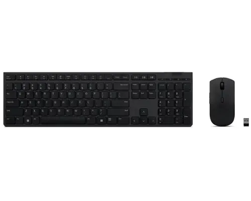 Conjunto de teclado e mouse sem fio recarregável profissional Lenovo – Português (Brasil)