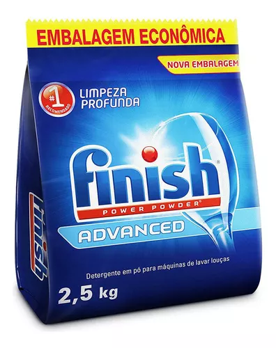 Detergente para lava-louças Finish Power Powder em pó em pacote 2,5 kg
