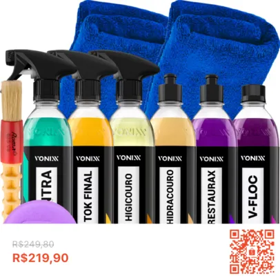 Kit Lavagem Completa Automotiva Profissional Produtos Vonixx