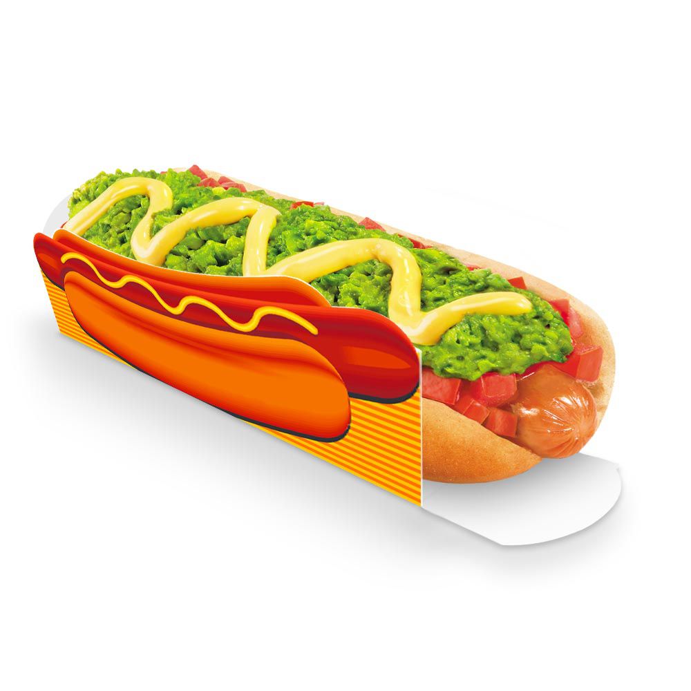 Caixa | Embalagem para Hot Dog 19cm LARANJA - 1.000 unidades