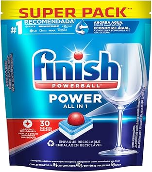 [prime] Finish Powerball Tabletes Detergente Lava Louças 30 unidades