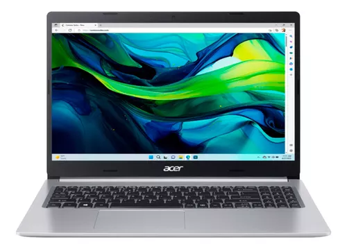 [CC Mercado] Notebook Acer Aspire 5 15.6 Ryzen 5 5500u 256gb 8gb Win11h Cor Prateado