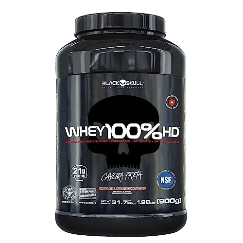 [RECORRÊNCIA + MISSÕES R$ 60,55] Whey 100% Hd Chocolate 900G, Black Skull