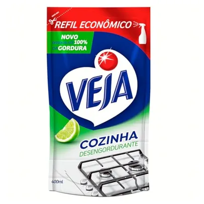 [Leve 3] Veja Cozinha - Desengordurante Limão, Refil Econômico 400ml