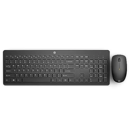 [R$89 - Missão] Combo de Teclado e Mouse Ergonômico Sem Fio com Conexão USB Wireless Digitação Silenciosa e Precisa Layout ABNT2 230 Preto HP