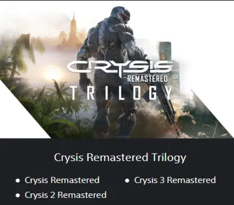 Crysis Remastered Trilogy (3 jogos)