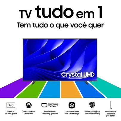 [MEMBERS] Samsung Smart TV 43 Crystal UHD 4K DU8000 2024, Xbox Game Pass, Dynamic Crystal Color, Design AirSlim, AI Energy Mode