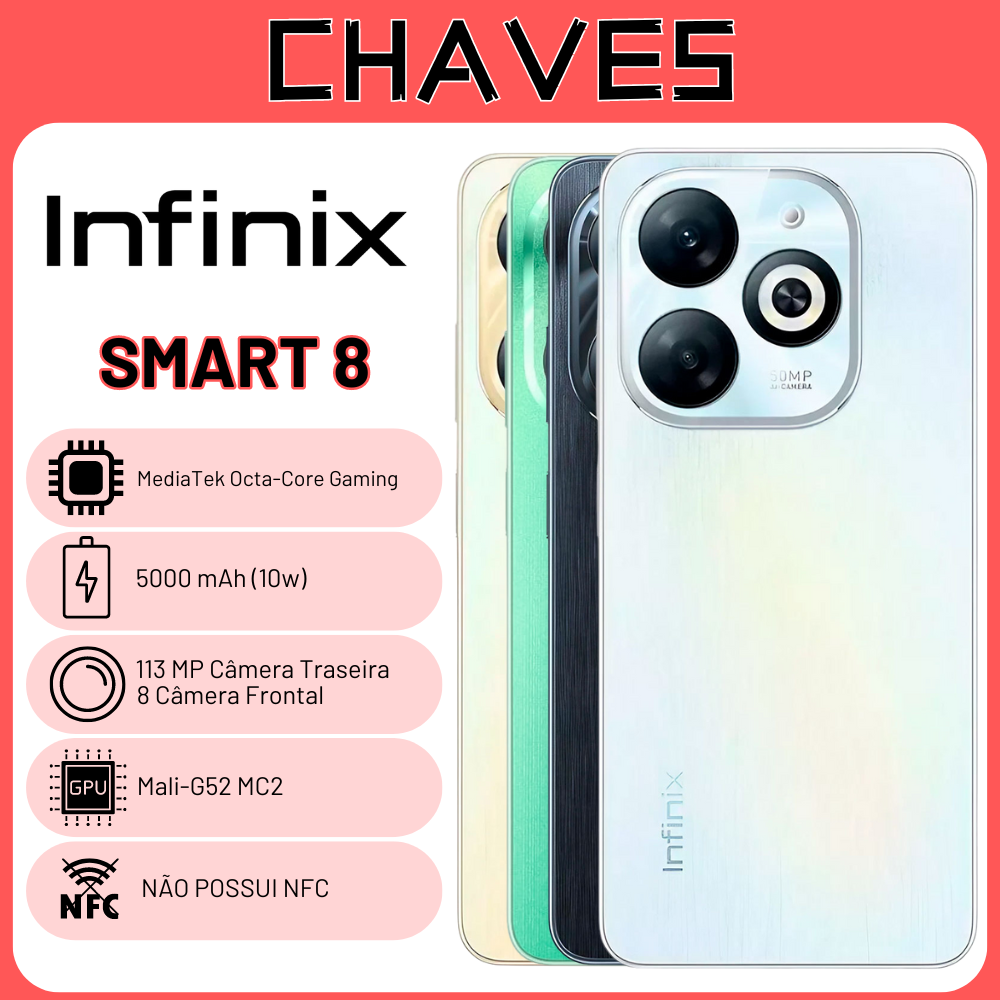 [DoBrasil] Smartphone Infinix Smart 8 128GB / 4gb