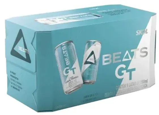 Drink Pronto Beats Drinks GT Sabor Gin e Tônica 269ml Lata 8 Unidades